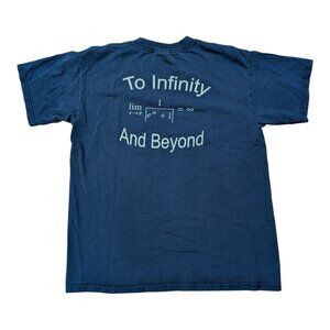 Vtg SMU To Infinity And Beyond Blue Calculus Math Teacher Tee Y2K Funny College